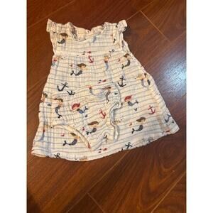 Mudpie 6-9 months summer dress and diaper cover mermaid and anchor